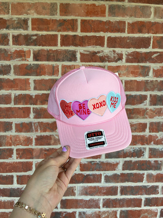 Conversation heart hat